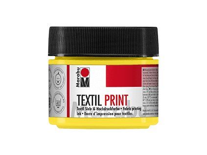Tiskařská barva Marabu Textil Print 100 ml, odstín žlutá, pro sítotisk a linoryt