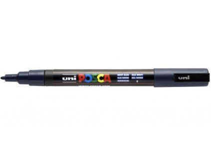 Akrylový popisovač Uni Posca 3M, šířka stopy 0,9 až 1,3 mm, odstín námořnická modř