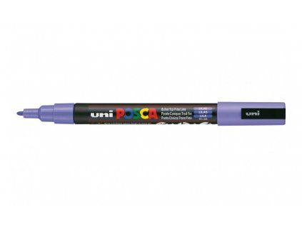 Akrylový popisovač Uni Posca 3M, šířka stopy 0,9 až 1,3 mm, barva lila 34