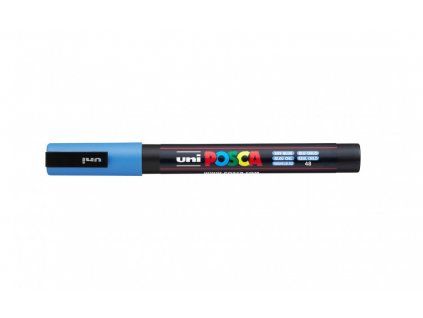 Akrylový popisovač Uni Posca 3M, nebesky modrá, šířka stopy 0,9 až 1,3 mm