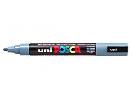 Akrylový popisovač Uni Posca 5M, odstín břidlicově šedá 61, šířka stopy 1,8 až 2,5 mm
