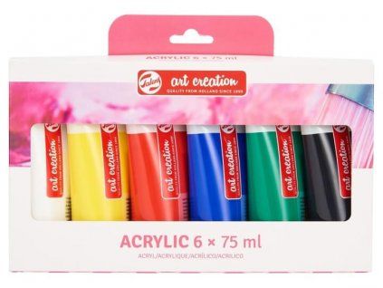 Sada akrylových barev Talens Art Creation Acrylic, 6 tub po 75 ml, základní odstíny