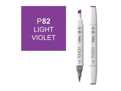 ShinHan Art Touch Brush fix P82 Light Violet, oboustranný designérský marker se štětcovým hrotem