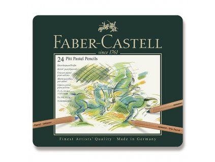 Faber-Castell Pitt Pastel Pencils, sada 24 suchých pastelů v tužce, vysoký podíl pigmentu