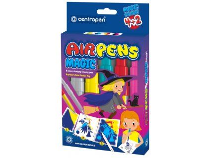 Centropen Foukací fixy Magic na papír, sada 5 barev a 1 blender pro změnu barvy