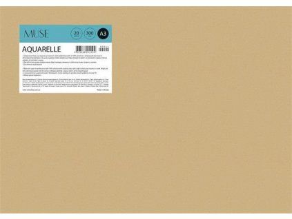 Akvarelový papír Shkolyaryk MUSE Aquarelle 300 g/m2, formát A3+, složka 20 archů