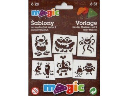Magic papírové šablony sada 6 motivů Strašidla pro dekorování a kreativní tvoření