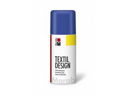 Marabu Textil Design Spray 150 ml, akrylová barva na textil ve spreji, odstín modrá gentian 142