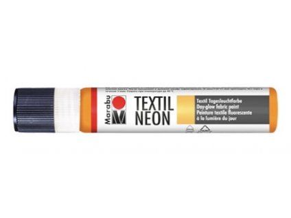 Kontura Marabu Textil Liner Neon 25 ml, oranžová fluo, tuba s hrotem pro zdobení textilu