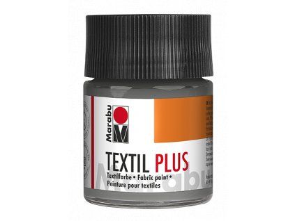 Barva na textil Marabu Textil Plus 50 ml, odstín šedá 078, vhodná na tmavé tkaniny