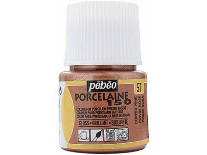 Pébéo Porcelaine 150 barva na porcelán a sklo 45 ml, odstín měděná růžová 57