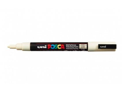 Akrylový popisovač Uni Posca 3M, šířka stopy 0,9 až 1,3 mm, odstín ivory 46