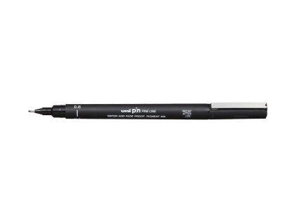 Uni PIN 06 černý liner 0,6 mm, voděodolný Super Ink inkoust, kalibrovaný hrot
