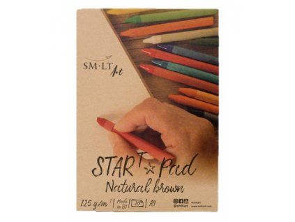 Skicák SM.LT Star Pad Brown Natur A4, přírodní hnědý papír 125 g/m2, 20 listů