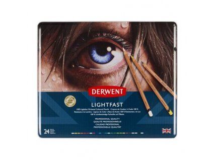 Derwent Lightfast sada 24 olejových pastelek, 100% světlostálost až 100 let