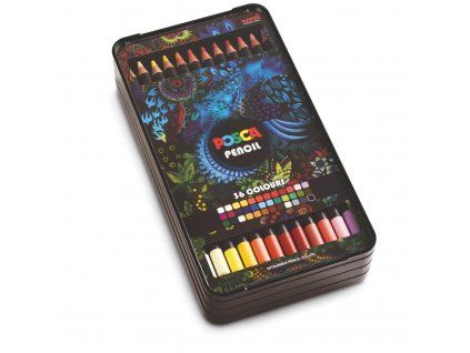 Uni Posca Pencil sada 36 olejových uměleckých pastelků v různých barvách