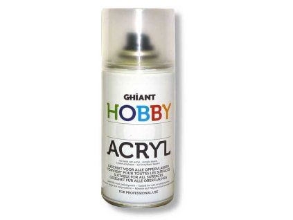 Ghiant Hobby Acryl čirý saténový lak ve spreji 150 ml, ochrana akrylových maleb