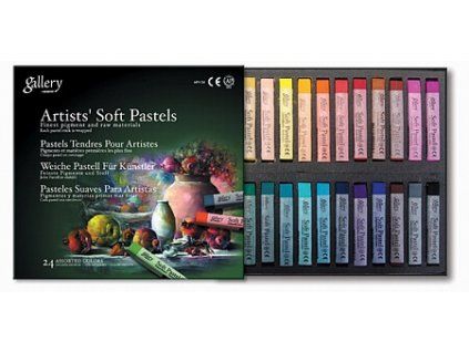 Mungyo Gallery Soft Pastel MPV24, sada 24 uměleckých suchých pastelů se sytnými barvami