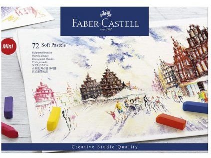 Faber-Castell Soft Pastel Mini sada 72 suchých pastelů v poloviční velikosti, intenzivní barvy