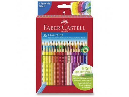 Sada 36 pastelek Faber-Castell GRIP 2001 v papírovém balení, školní pastelky