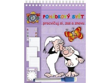Titanum Pohádkový svět mazací písanka pro prvňáčky, formát 15 x 21 cm, sada s fixem