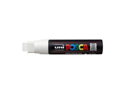 Uni Posca PC-17K akrylový popisovač 15 mm s plochým hrotem, bílá barva