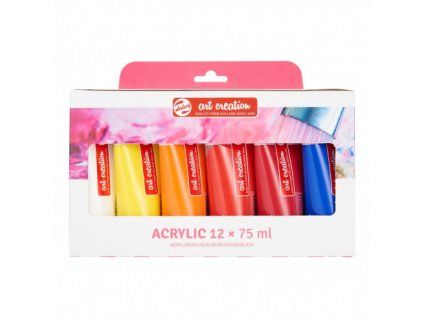 Sada 12 akrylových barev Talens Art Creation Acrylic 75 ml, základní odstíny