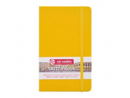 Talens Art Creation Sketch Book skicák žlutá tvrdá velurová vazba 13x21 cm 80 listů