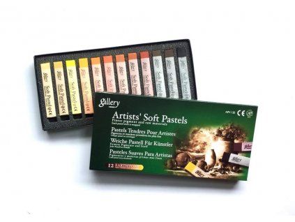 Mungyo Gallery Soft Pastel Earth MPV12E, sada 12 suchých pastelů v zemitých tónech