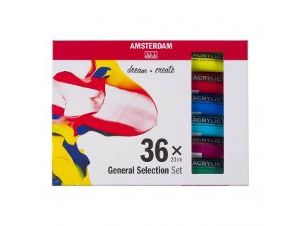 Sada akrylových barev Talens Amsterdam 36x20 ml, pastovitá barva na akrylové bázi