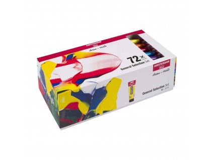 Sada akrylových barev Talens Amsterdam 72x20 ml, pestré barevné spektrum v tubách