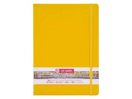 Talens Art Creation Sketch Book, skicák A4 ve žluté tvrdé vazbě, 80 listů 140 g/m2