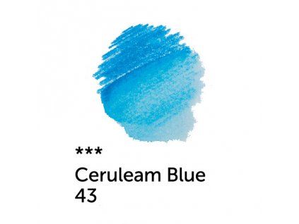 Akvarelová pastelka White Nights Nevskaya Palitra, odstín 43 cerulean blue, průměr 7 mm