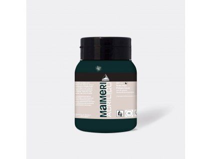 Akrylová barva Maimeri Acrilico 500 ml, odstín Phthalo Green, zelená