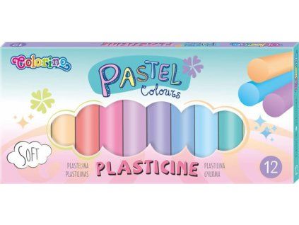 Colorino plastelína sada 12 pastelových barev, měkká modelovací hmota pro děti