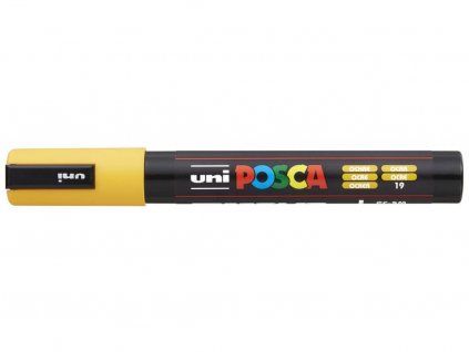 Akrylový popisovač Uni Posca 5M, hrot 1,8 - 2,5 mm, odstín okrová 19