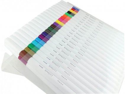 Uni EMOTT fineliner sada 40 ks, hrot 0,4 mm, základní barvy, liner pro kreslení