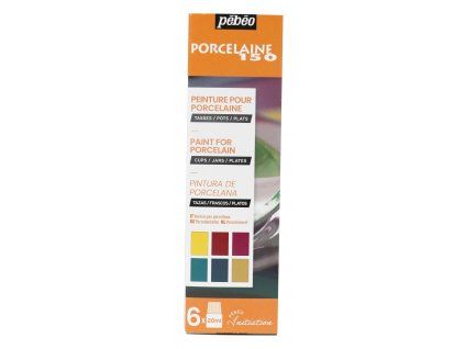 Pébéo Porcelaine 150 Sada II., 6 vypalovacích barev na porcelán po 20 ml