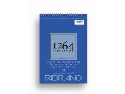 Akvarelový papír Fabriano 1264 Aquarelle A4 300g, 30 listů, kovová spirálová vazba