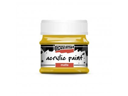 Pentart Matte akrylová barva 50 ml, odstín okrová, matný povrch po zaschnutí