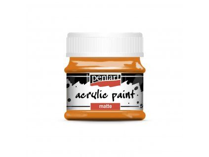 Pentart Matte akrylová barva 50 ml, odstín oranžová pomeranč, matný povrch