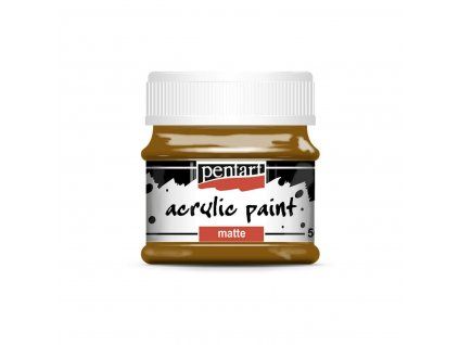 Pentart Matte Acryl 50 ml akrylová barva, odstín hnědá světlá, matný povrch po zaschnutí