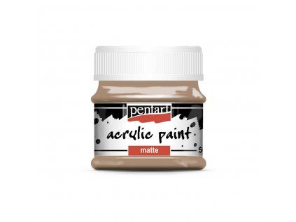 Pentart Matte akrylová barva 50 ml, odstín hnědá písková tmavá, matný povrch