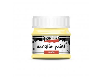 Pentart Matte akrylová barva 50 ml, odstín žlutá vanilka, matný povrch