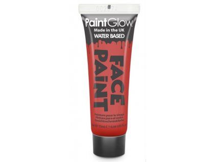 PaintGlow Face Paint Water Based 12 ml, červená gelová barva na obličej