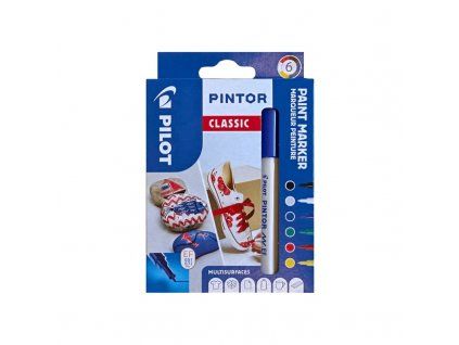 Set Pilot Pintor EF 0,7 mm Classic, sada 6 akrylových fixů v klasických odstínech