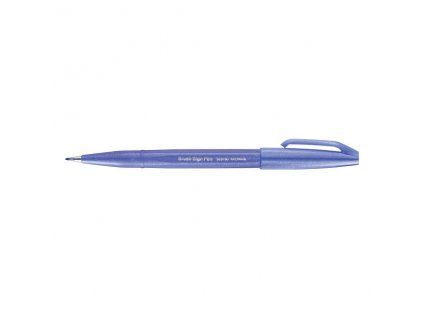 Štětcový fix Pentel Brush Pen Sign SES15, odstín modro fialová, flexibilní hrot