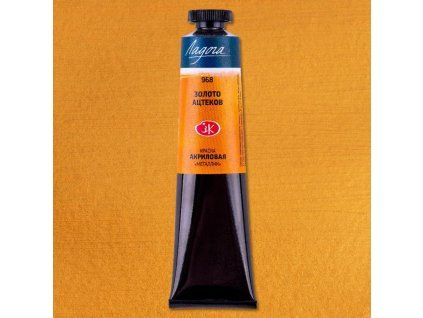 Nevskaya Palitra Ladoga metallic akrylová barva 46 ml, odstín Aztec gold 968, zlatá metalická