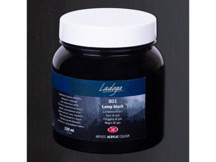 Nevskaya Palitra Ladoga akrylová barva 220 ml, odstín černá lamp 801