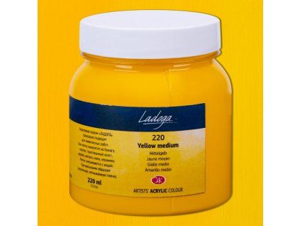 Nevskaya Palitra Ladoga akrylová barva 500 ml, odstín žlutá střední 220